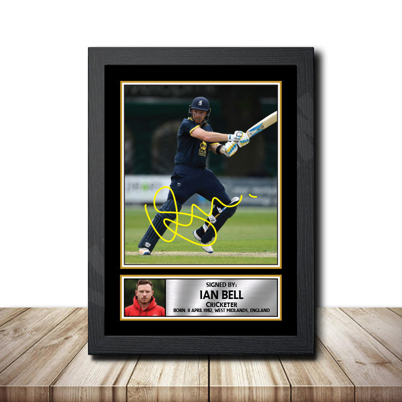 Ian Bell M1602 Cricketer Printed Signature Poster Print Gift