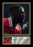 Ibrahima Konaté Liverpool FC & France Signed Autographed Portrait Poster Print – Football Memorabilia Wall Art for Fans & Collectors