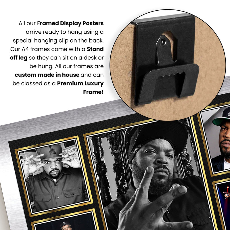 Rappers Ice Cube Framed Autographed Print - Limited Edition Autograph Fan Gift – Collectible Memorabilia Merchandise