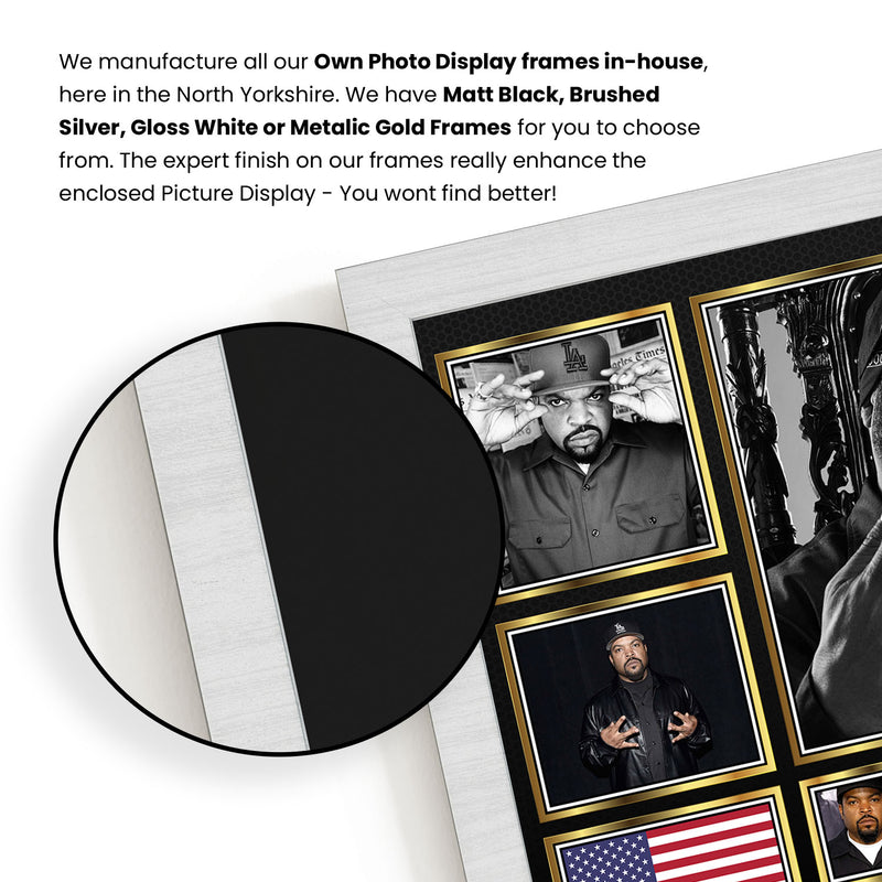 Rappers Ice Cube Framed Autographed Print - Limited Edition Autograph Fan Gift – Collectible Memorabilia Merchandise