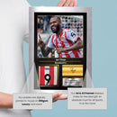 Igor Thiago Printed Signed Poster – Brentford FC & Brazil Forward Tribute Wall Art with Jersey & Bio Plaque – Premier League Football Memorabilia for Fans & Collectors