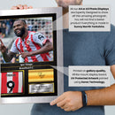 Igor Thiago Printed Signed Poster – Brentford FC & Brazil Forward Tribute Wall Art with Jersey & Bio Plaque – Premier League Football Memorabilia for Fans & Collectors