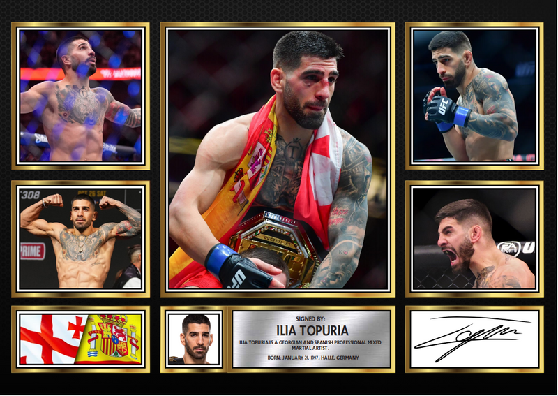 Ilia Topuria UFC Star Poster Print – Featherweight Champion Wall Art for Fans