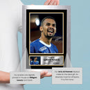 Iliman Ndiaye Autographed Poster Print – Everton F.C. Signed Football Wall Art – Premier League Collectible Display – Gift for Supporters & Young Fans