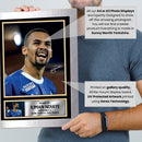 Iliman Ndiaye Autographed Poster Print – Everton F.C. Signed Football Wall Art – Premier League Collectible Display – Gift for Supporters & Young Fans