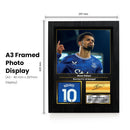 Iliman Ndiaye Printed Signed Poster – Everton FC & Senegal Midfielder Tribute Wall Art with Jersey & Bio Plaque – Premier League Football Memorabilia for Fans & Collectors