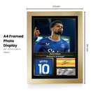 Iliman Ndiaye Printed Signed Poster – Everton FC & Senegal Midfielder Tribute Wall Art with Jersey & Bio Plaque – Premier League Football Memorabilia for Fans & Collectors