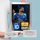 Iliman Ndiaye Printed Signed Poster – Everton FC & Senegal Midfielder Tribute Wall Art with Jersey & Bio Plaque – Premier League Football Memorabilia for Fans & Collectors