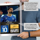 Iliman Ndiaye Printed Signed Poster – Everton FC & Senegal Midfielder Tribute Wall Art with Jersey & Bio Plaque – Premier League Football Memorabilia for Fans & Collectors