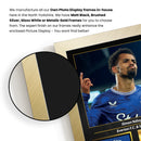 Iliman Ndiaye Printed Signed Poster – Everton FC & Senegal Midfielder Tribute Wall Art with Jersey & Bio Plaque – Premier League Football Memorabilia for Fans & Collectors