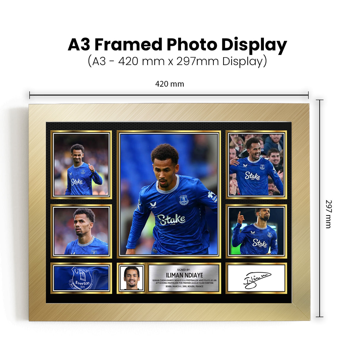 Iliman Ndiaye Printed Signature Football Poster Print