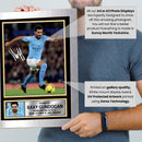 Ilkay Gündo?an Autographed Poster Print – Manchester City F.C. Signed Football Wall Art – Premier League Memorabilia – Gift for Fans & Collectors