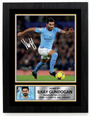 Ilkay Gündo?an Autographed Poster Print – Manchester City F.C. Signed Football Wall Art – Premier League Memorabilia – Gift for Fans & Collectors