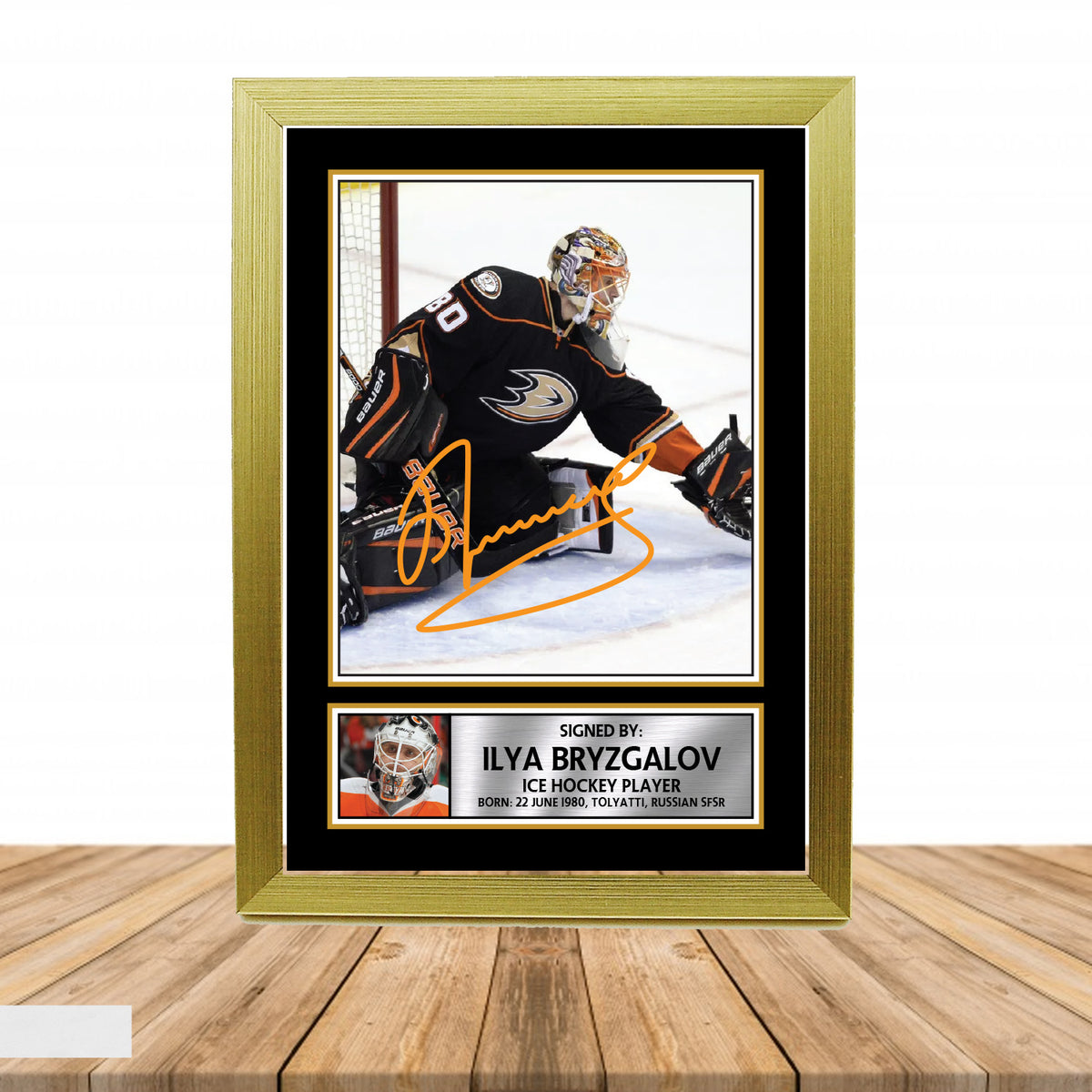 Ilya Bryzgalov Ice Hockey Printed Signature Poster Print Gift