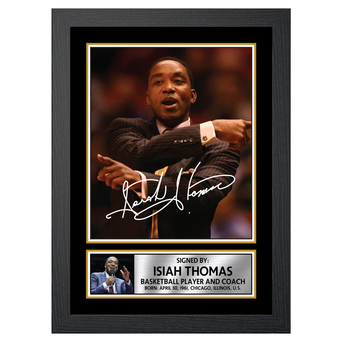 Isiah Thomas 2 Basketball Player Printed Signature Poster Print Gift