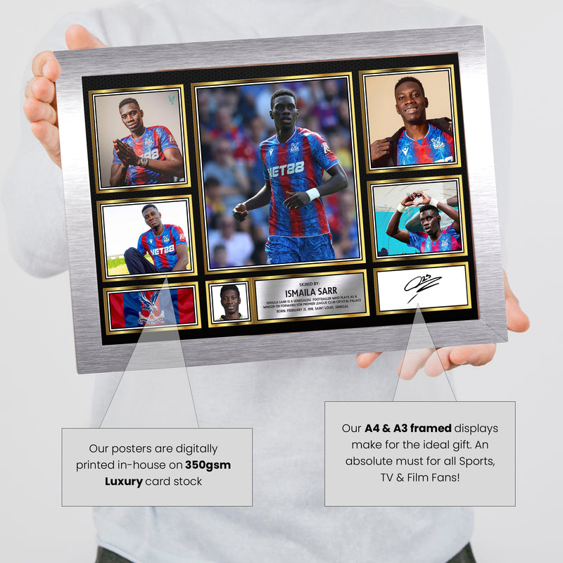 Ismaila Sarr Limited Edition Signed Football Poster Print