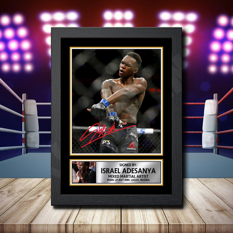 Israel Adesanya Printed Signature Ufc Star Poster Print Framed Wall Art Gift – Israel Adesanya Printed Signature Ufc Star Poster Print