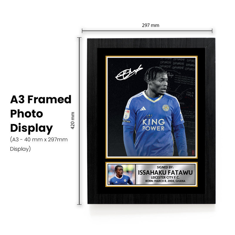 Issahaku Fatawu Signed Poster Print – Leicester City F.C. Autograph Style Wall Art – Ghana Football Memorabilia – Gift for Fans & Collectors