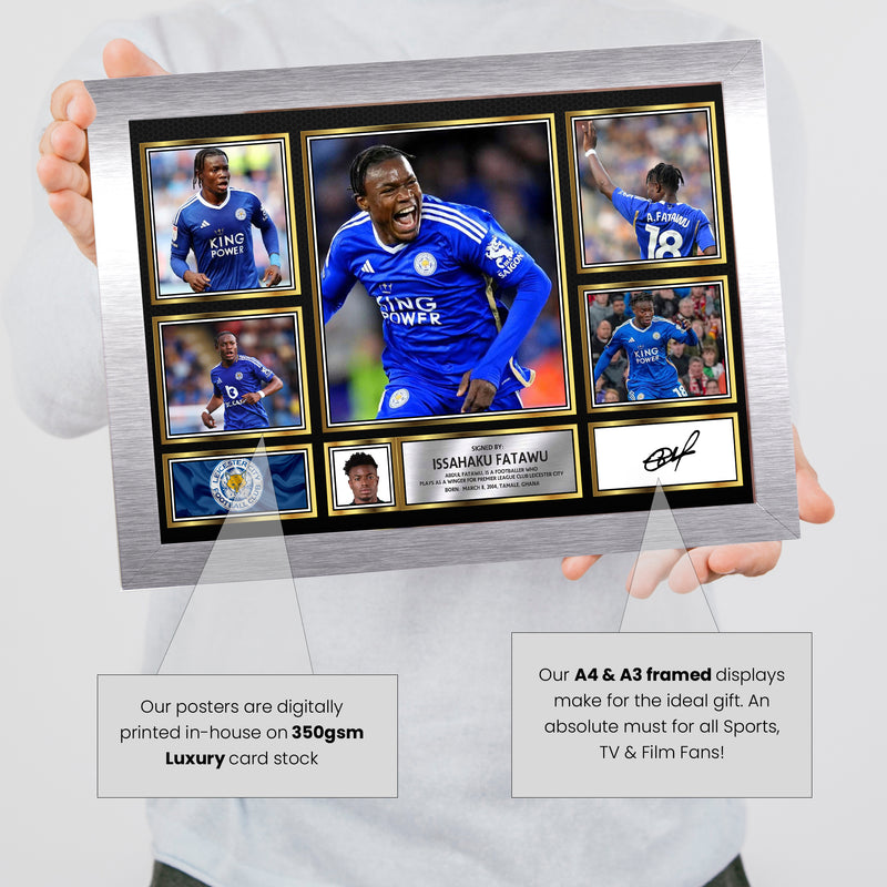 Issahaku Fatawu Limited Edition Signed Football Poster Print