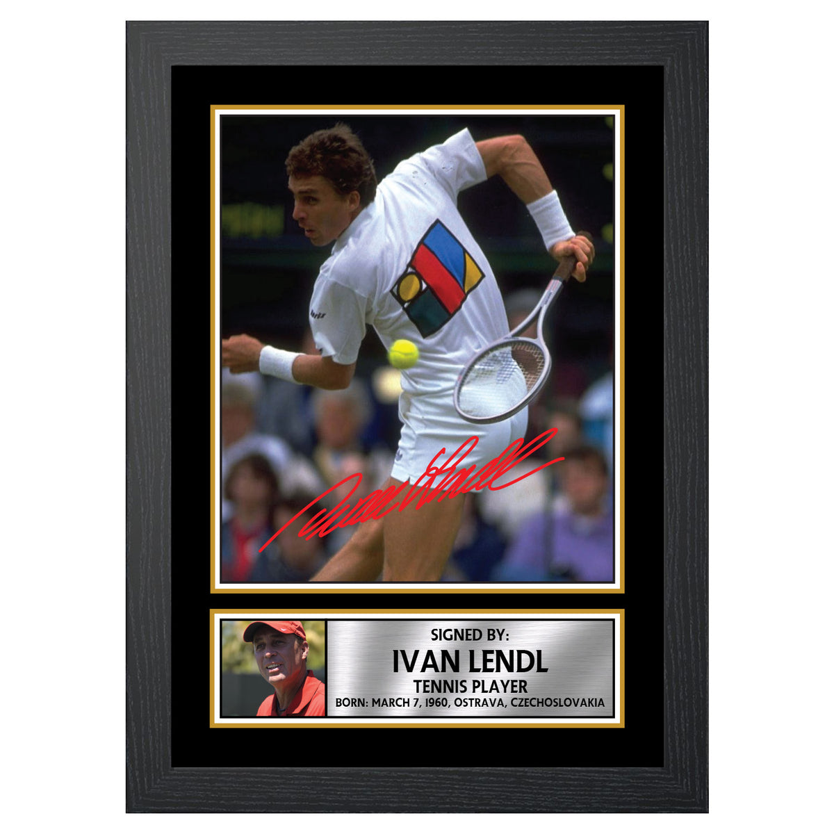 Ivan Lendl M572 Tennis Player Printed Signature Poster Print Gift