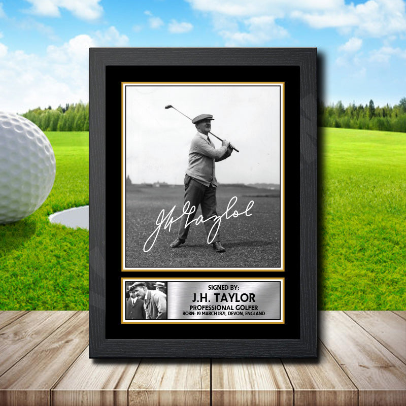 J.H. Taylor Golf Printed Signature Poster Print Gift