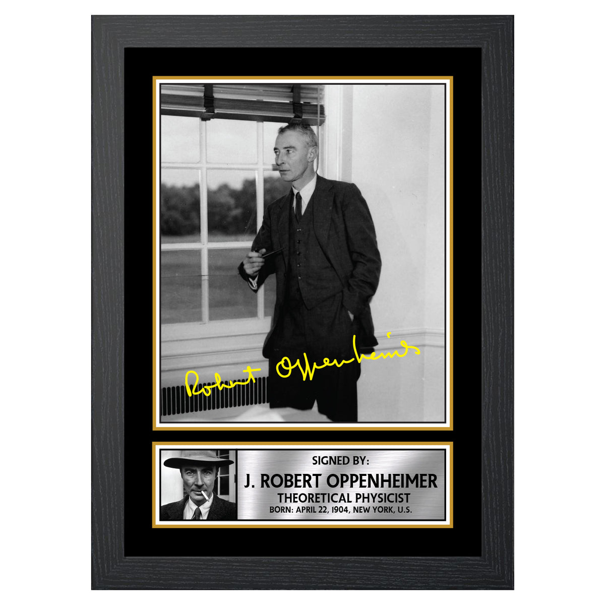 J. Robert Oppenheimer M432 Scientist Printed Signature Poster Print Gift