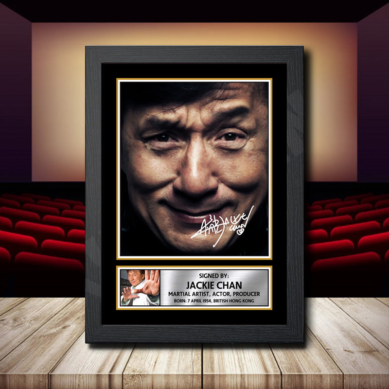 Jackie Chan Printed Signature Movie Star Poster Print Framed Wall Art Gift – Jackie Chan Printed Signature Movie Star Poster Print