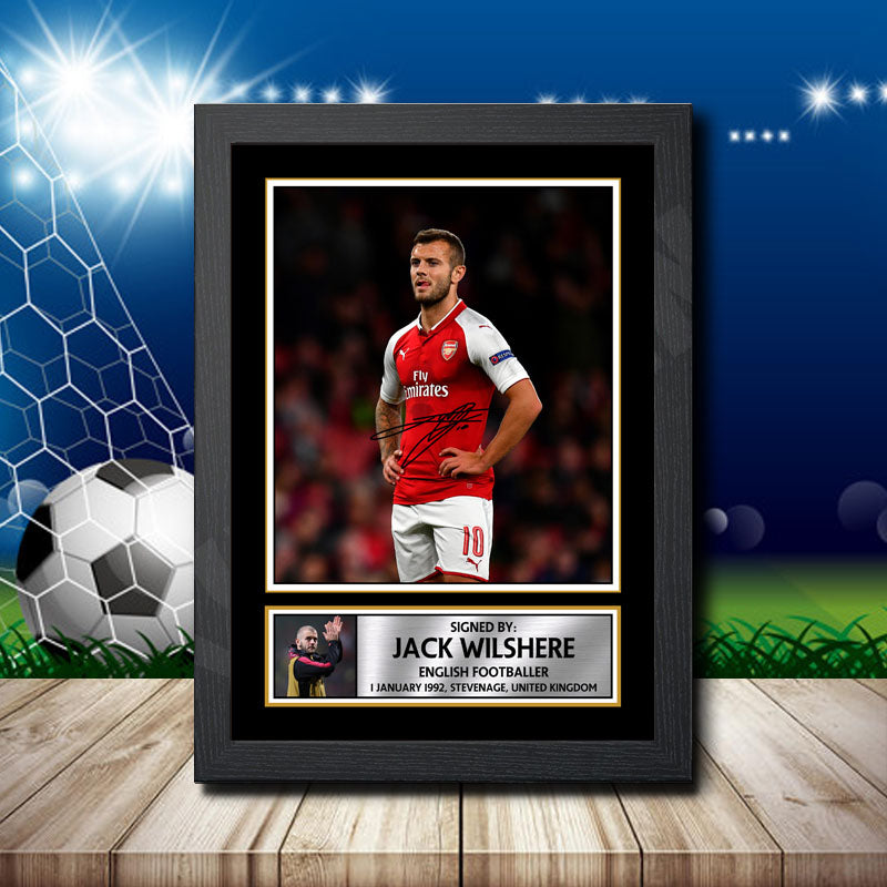 Jack Wilshere 1 Printed Signature Footballers Star Poster Print Framed Wall Art Gift – Jack Wilshere 1 Printed Signature Footballers Star Poster Print