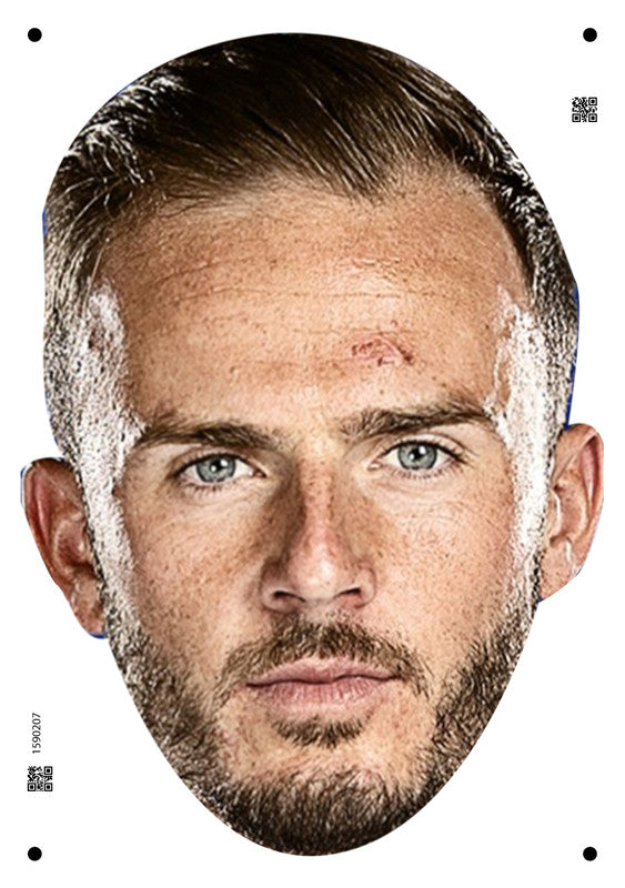 James Maddison England Euros 2024 Celebrity Face Mask Fancy Dress - High-Quality Cardboard Masks for Any Occasion