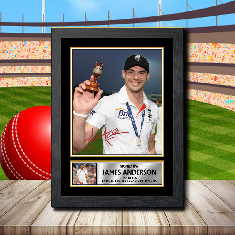 James Anderson 2 Printed Signature Cricket Star Poster Print Framed Wall Art Gift – James Anderson 2 Printed Signature Cricket Star Poster Print