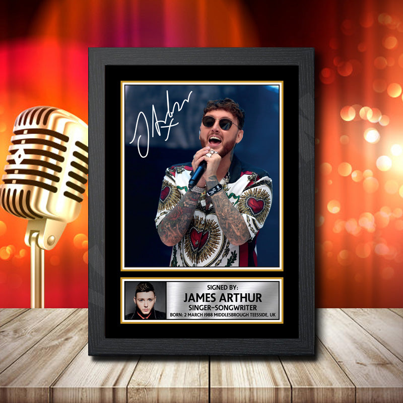 James Arthur 1 – Printed Signature Music Star Print – James Arthur 1