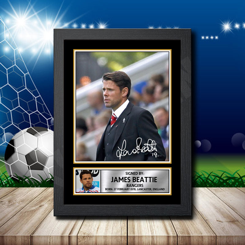 James Beattie 2 Printed Signature Footballers Star Poster Print Framed Wall Art Gift – James Beattie 2 Printed Signature Footballers Star Poster Print