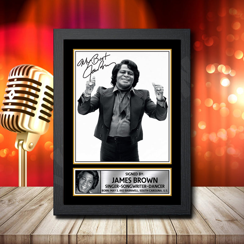 James Brown 2 – Printed Signature Music Star Print – James Brown 2
