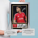 James McAtee Printed Autograph Poster – England & Nottingham Forest Football Star Wall Art – Soccer Player Memorabilia Poster Print