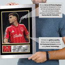 James McAtee Printed Autograph Poster – England & Nottingham Forest Football Star Wall Art – Soccer Player Memorabilia Poster Print
