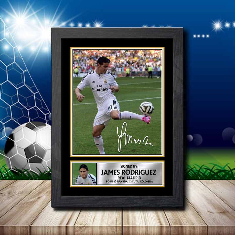 James Rodriguez 1 Printed Signature Footballers Star Poster Print Framed Wall Art Gift – James Rodriguez 1 Printed Signature Footballers Star Poster Print