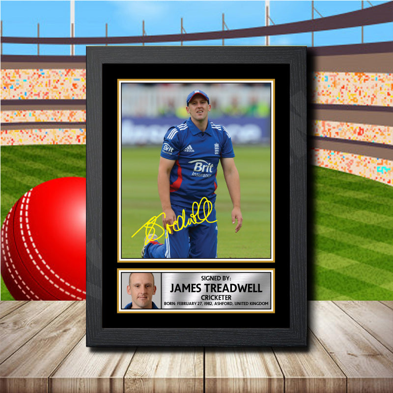 James Treadwell Printed Signature Cricket Star Poster Print Framed Wall Art Gift – James Treadwell Printed Signature Cricket Star Poster Print