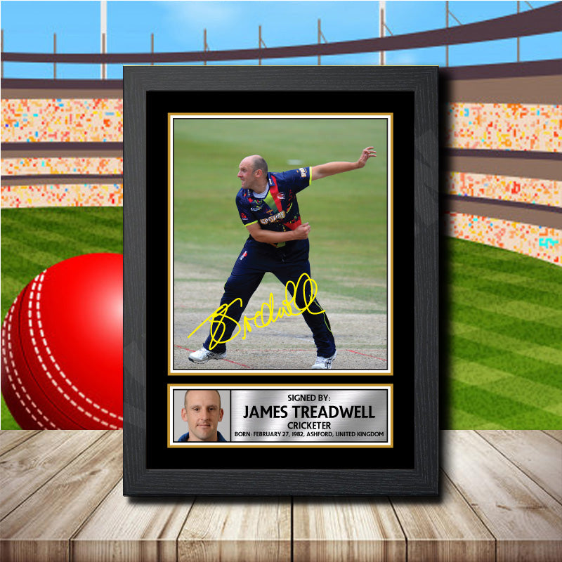 James Treadwell 2 Printed Signature Cricket Star Poster Print Framed Wall Art Gift – James Treadwell 2 Printed Signature Cricket Star Poster Print
