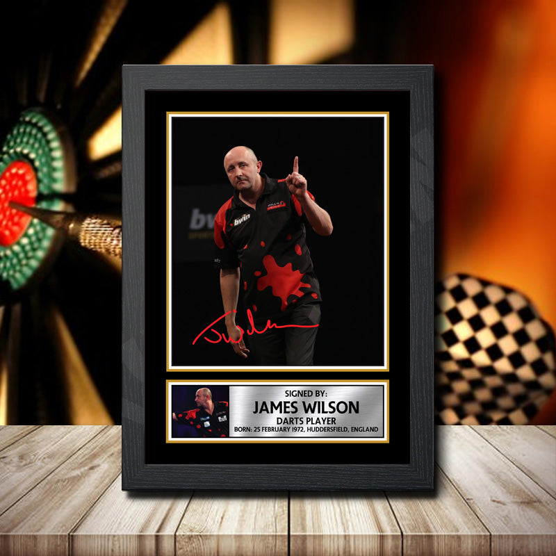 James Wilson Printed Signature Darts Star Poster Print Framed Wall Art Gift – James Wilson Printed Signature Darts Star Poster Print