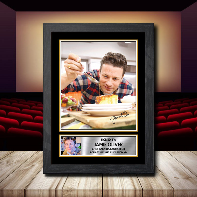 Jamie Oliver Printed Signature Movie Star Poster Print Framed Wall Art Gift – Jamie Oliver Printed Signature Movie Star Poster Print