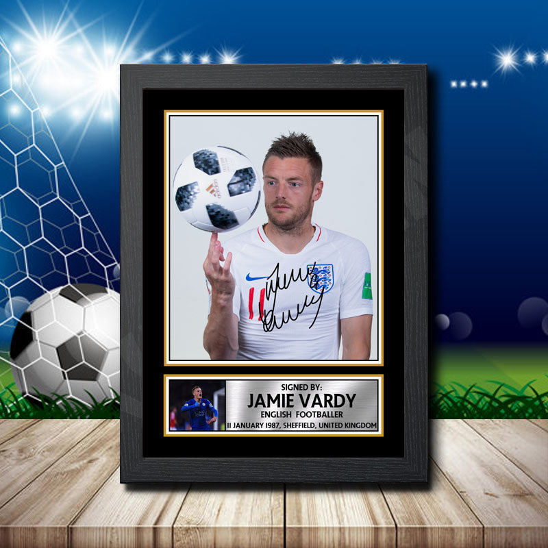 Jamie Vardy 2 Printed Signature Footballers Star Poster Print Framed Wall Art Gift – Jamie Vardy 2 Printed Signature Footballers Star Poster Print