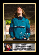 Jamie Webster Portrait Printed Signed Poster Print – Autograph Style Indie Rock Singer Wall Art – UK Music Memorabilia Collectible