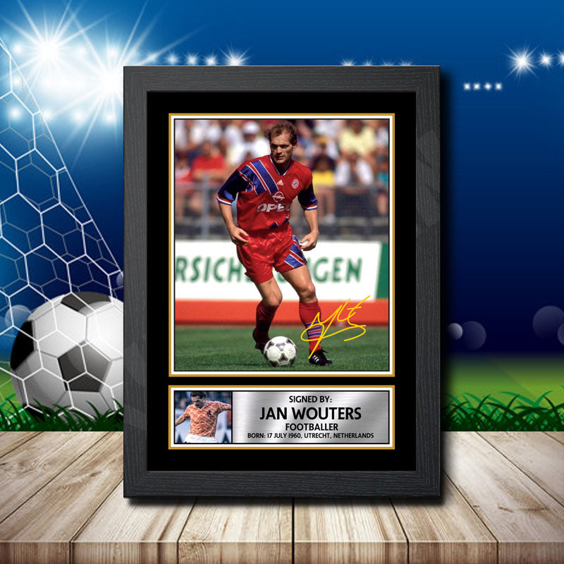 Jan Wouters 2 Printed Signature Footballers Star Poster Print Framed Wall Art Gift – Jan Wouters 2 Printed Signature Footballers Star Poster Print