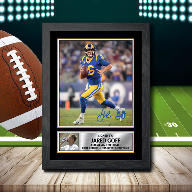 Jared Goff 2 – Printed Signature NFL Star Print – Jared Goff 2