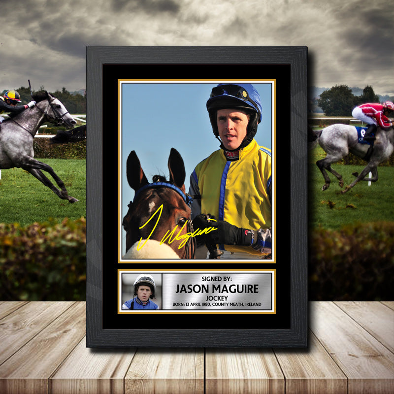 Jason Maguire Printed Signature Horse-Racing Star Poster Print Framed Wall Art Gift – Jason Maguire Printed Signature Horse-Racing Star Poster Print