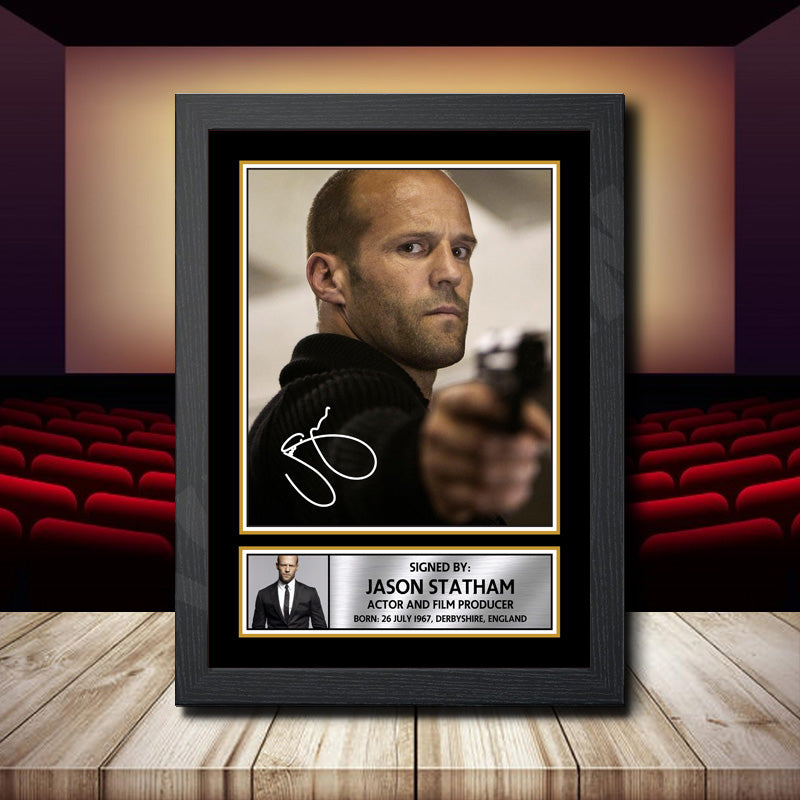 Jason Statham Printed Signature Movie Star Poster Print Framed Wall Art Gift – Jason Statham Printed Signature Movie Star Poster Print