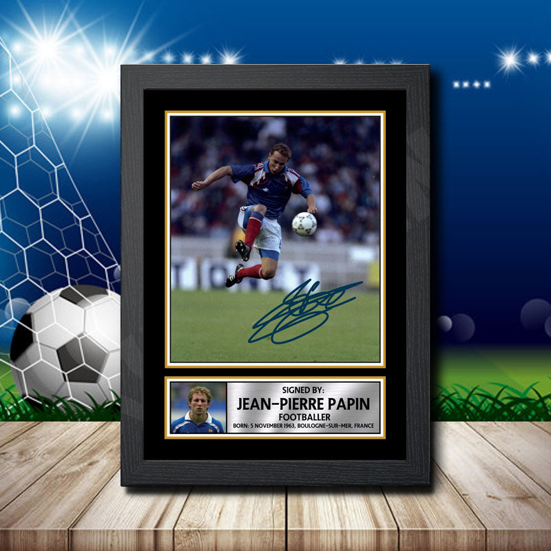 Jean Pierre Papin Printed Signature Footballers Star Poster Print Framed Wall Art Gift – Jean Pierre Papin Printed Signature Footballers Star Poster Print