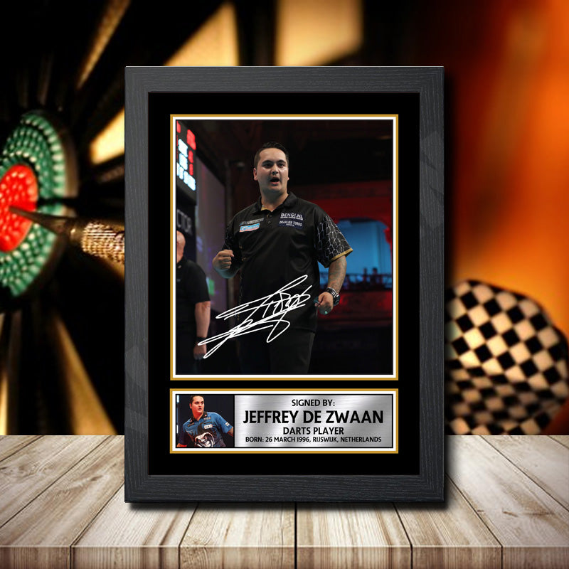 Jeffrey De Zwaan 2 Printed Signature Darts Star Poster Print Framed Wall Art Gift – Jeffrey De Zwaan 2 Printed Signature Darts Star Poster Print