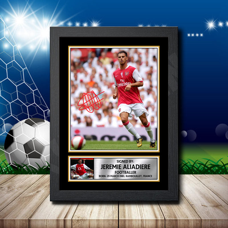 Jeremie Aliadiere Printed Signature Footballers Star Poster Print Framed Wall Art Gift – Jeremie Aliadiere Printed Signature Footballers Star Poster Print