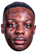 Jeremy Doku Face Mask – Belgium Football Star Inspired Card Face Mask, Soccer Fan Party Accessory, Sports Supporter Prop, Match Day Celebration Gift
